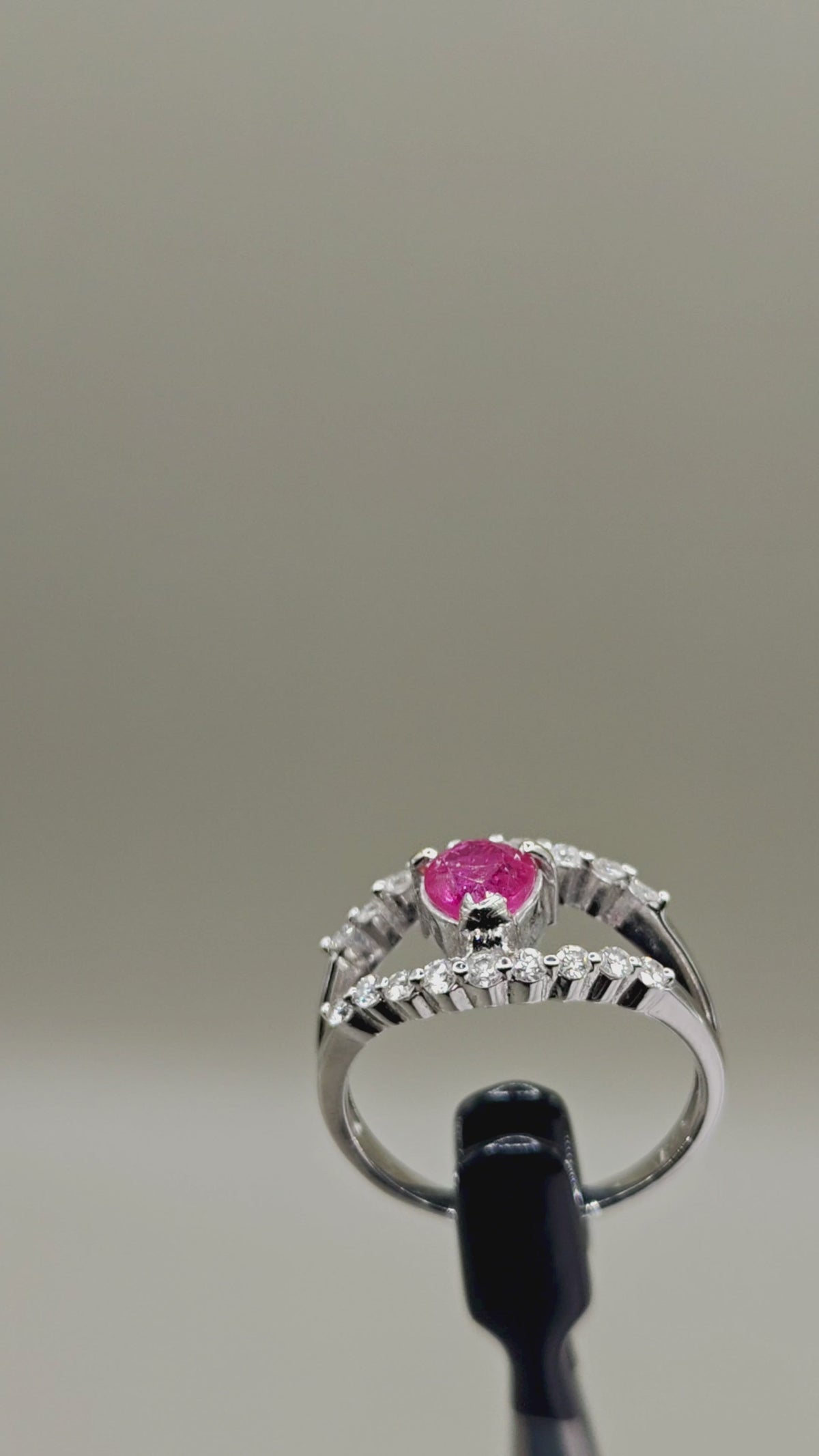 Rosalie Red Spinel & Diamond Ring