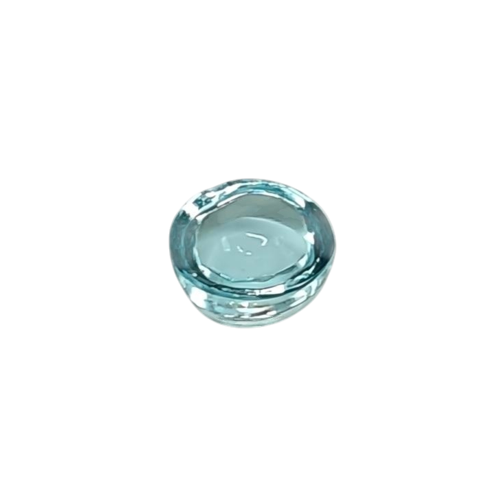 Aguamarina natural — 0,82 ct — Redonda
