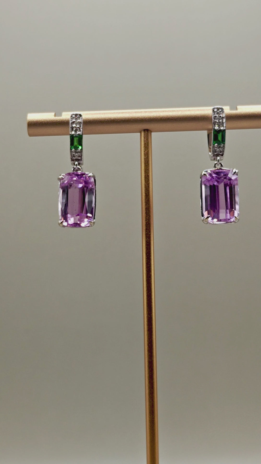 Elyra — Kunzite & Tsavorite Jewelry Set