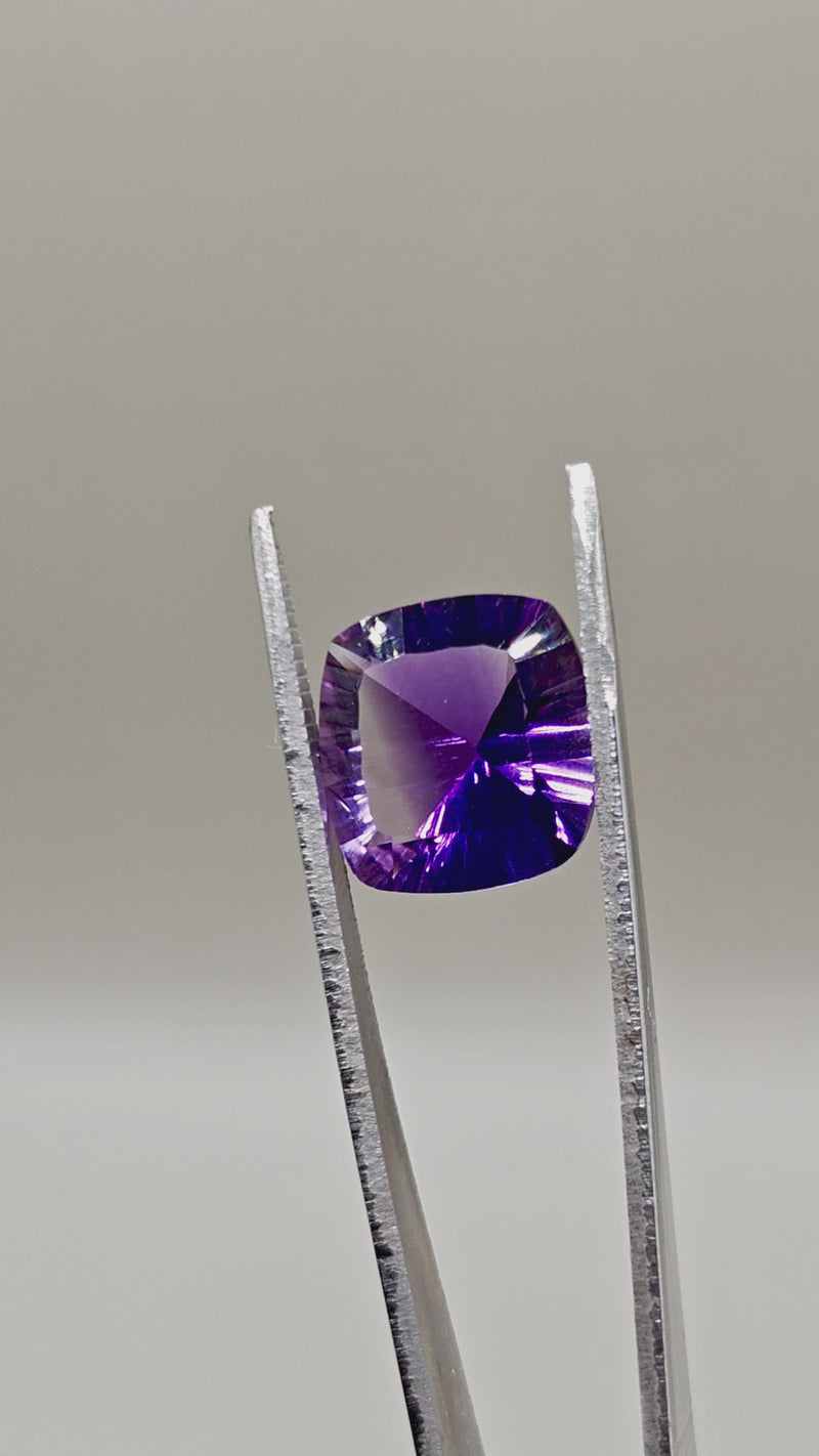 Natural Amethyst — 10.10 ct — Cushion
