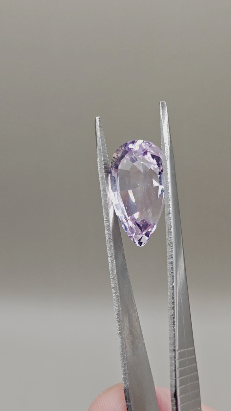 Natural Kunzite — 18.48 ct — Pear
