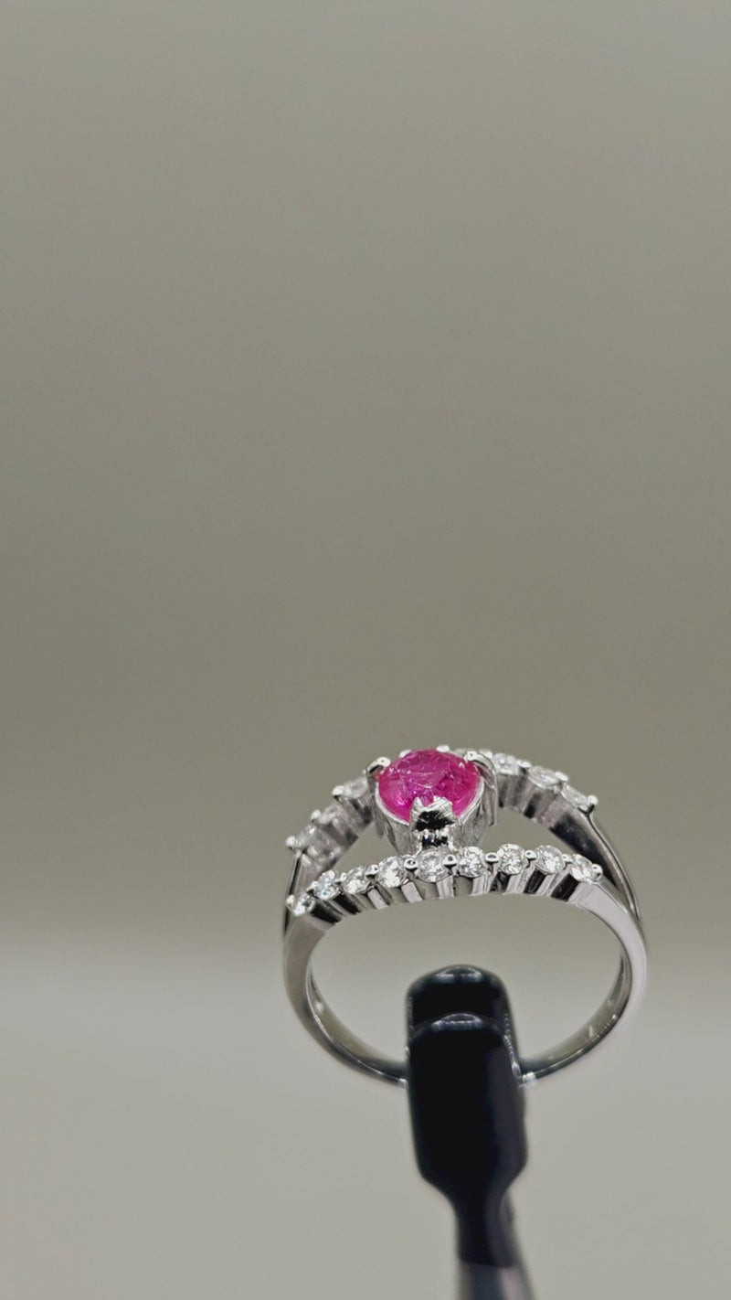 Rosalie Red Spinel & Diamond Ring – video