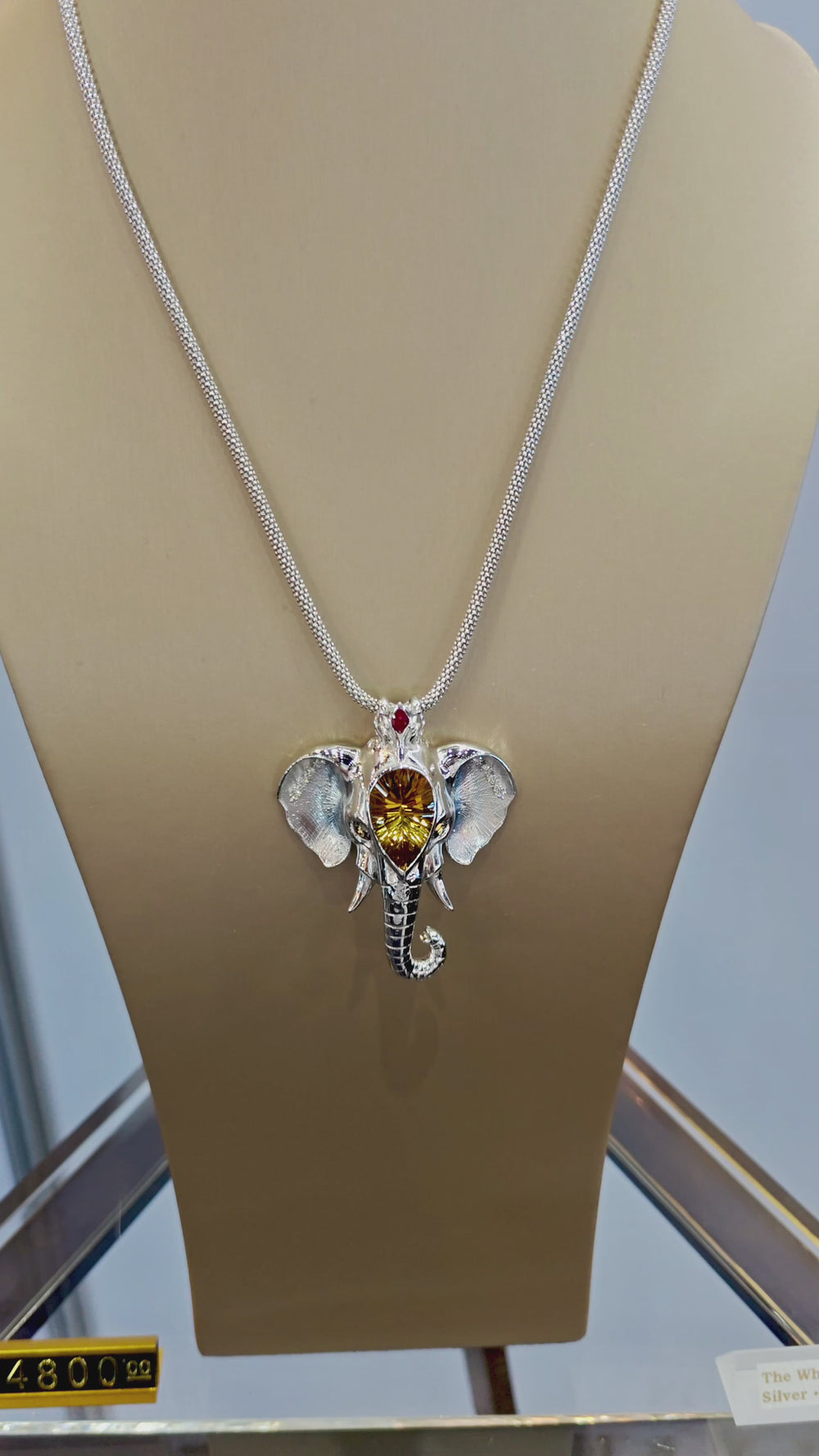 White Elephant Citrine & Gemstone Pendant – video