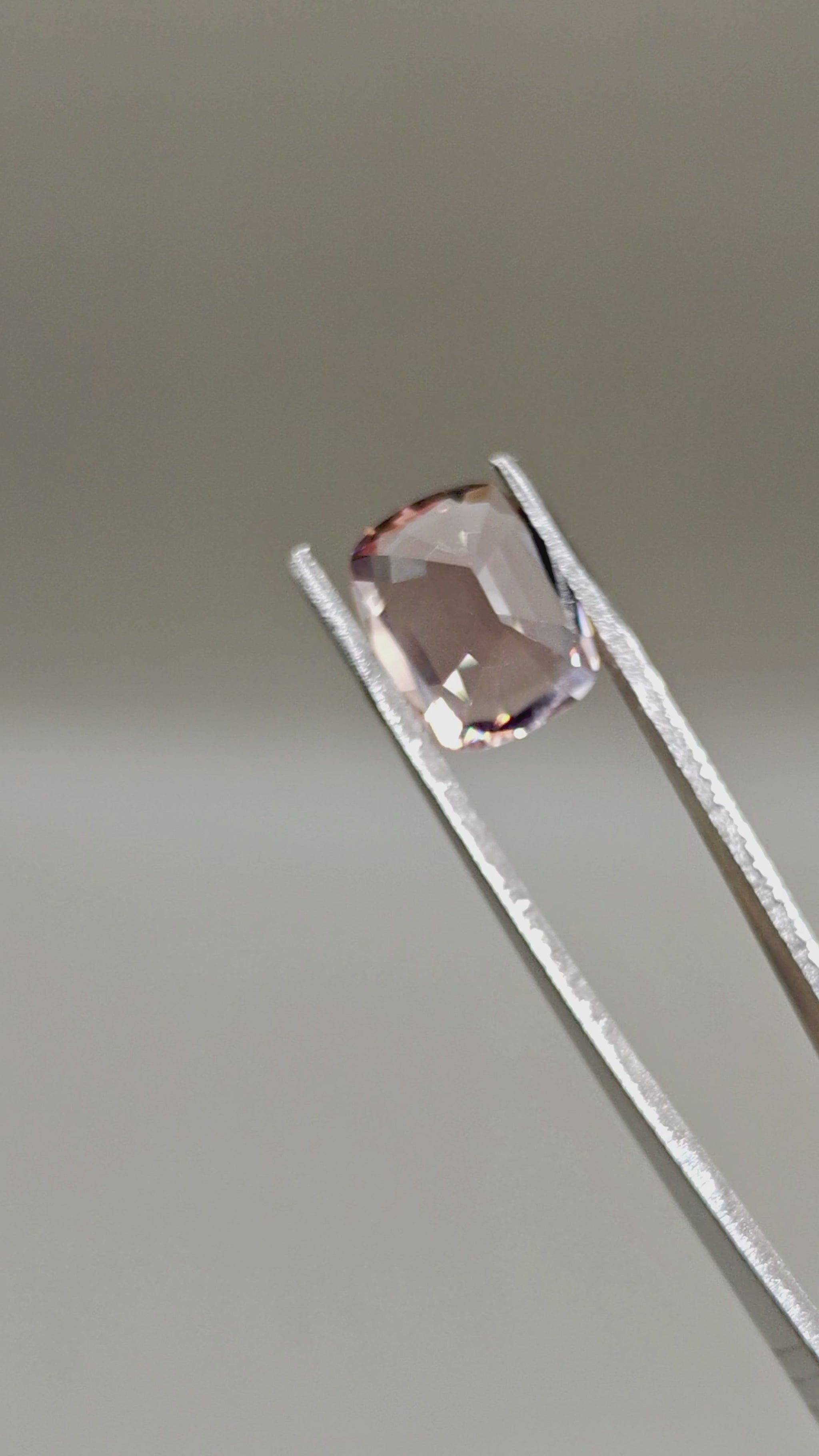 Natural Lotus Color Morganite 7.11 ct Cushion – video 2