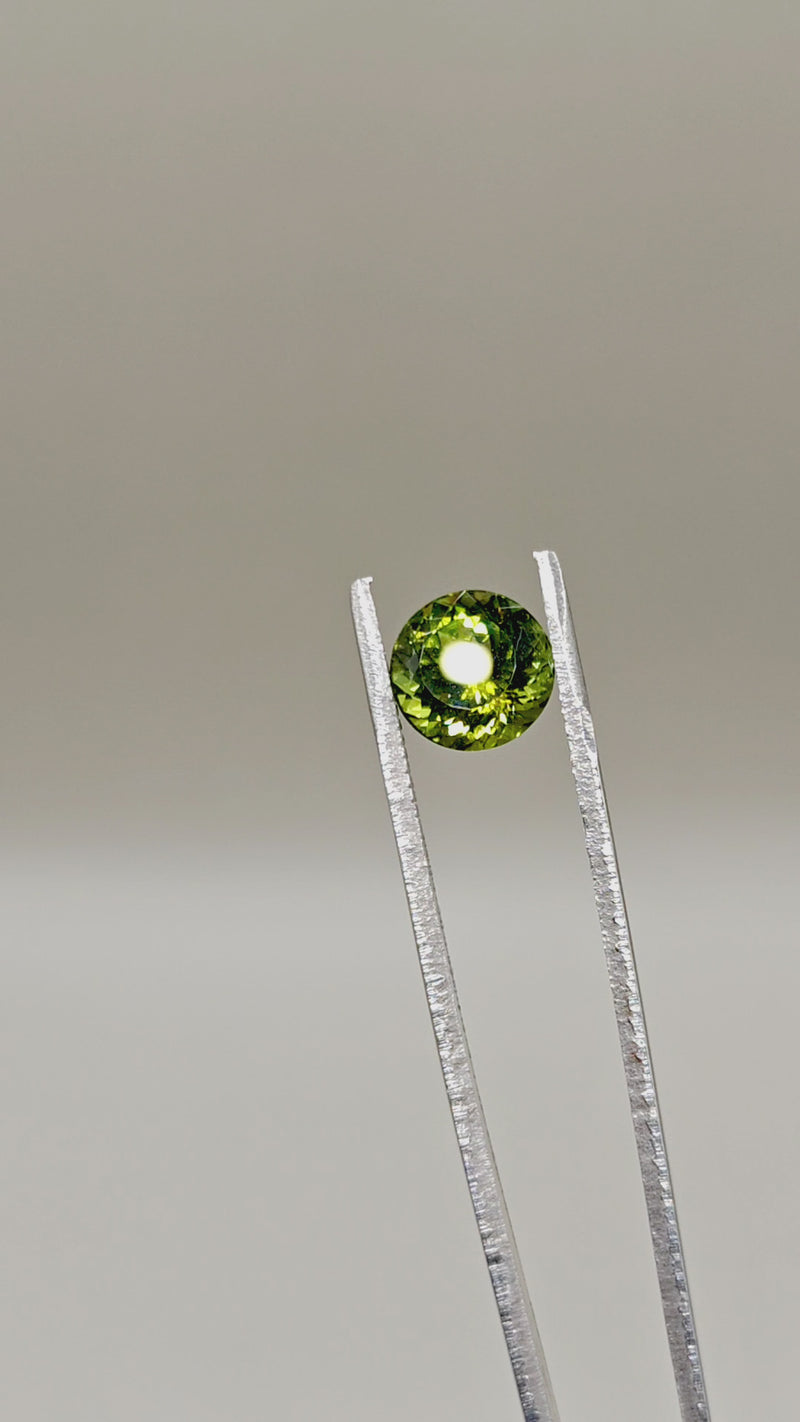 Natural Lemon Color Tourmaline 2.97 ct Round – video