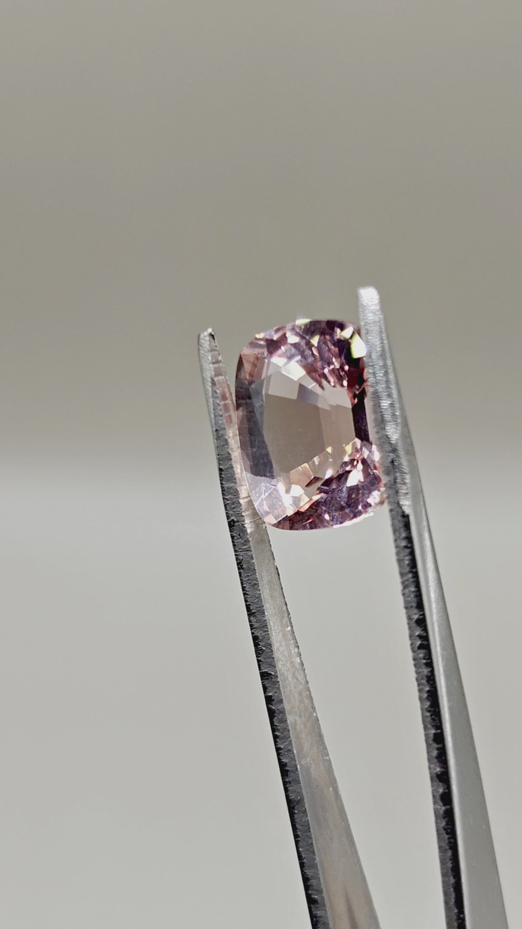 Natural Lotus Color Morganite 7.11 ct Cushion – video