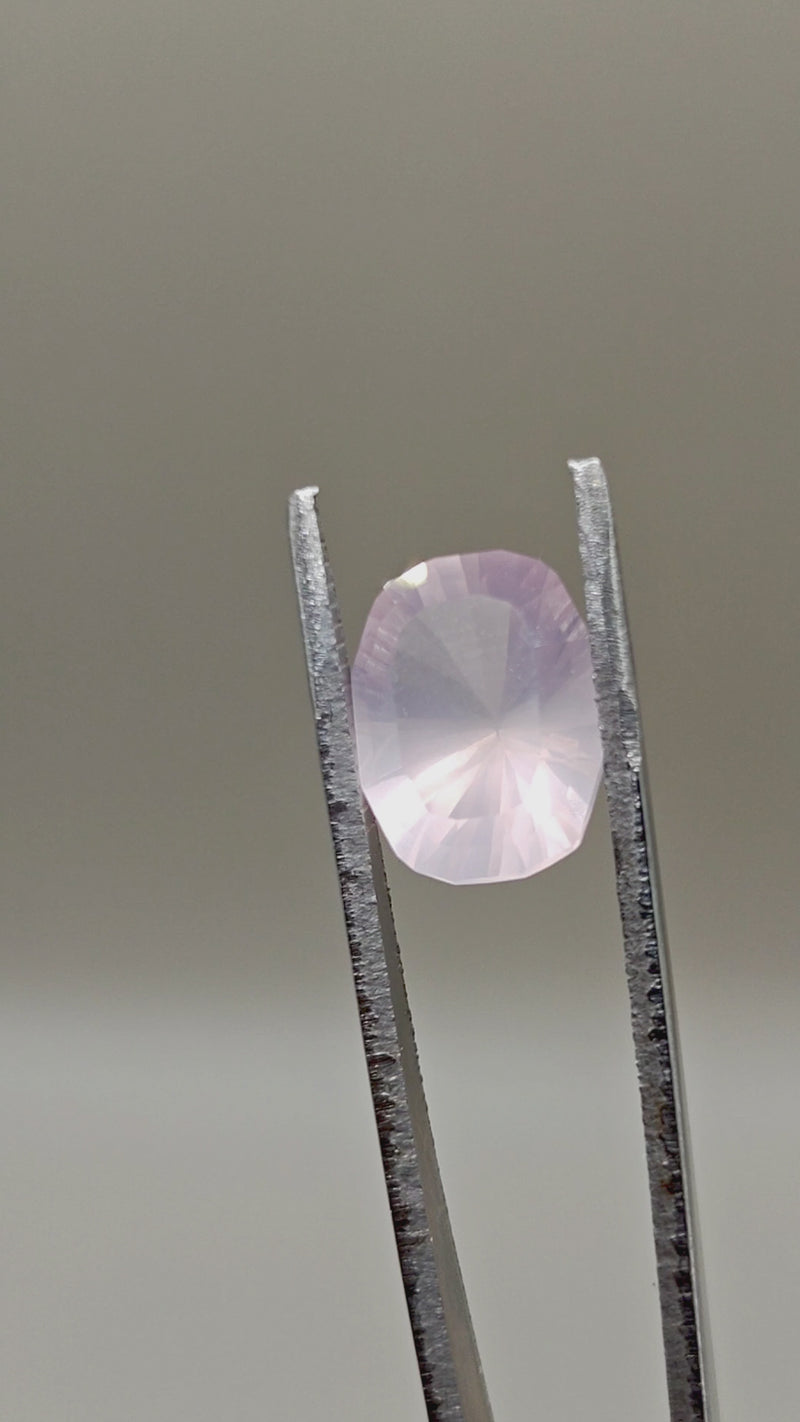 Cuarzo rosa natural — 5,19 ct — Cojín de fantasía