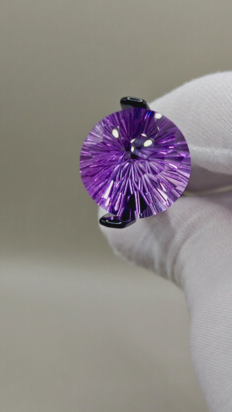 Natural Amethyst 45.76 ct Round – video