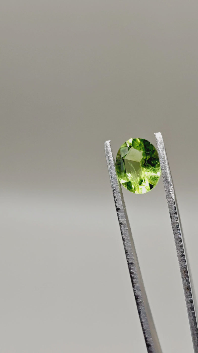 Natural Peridot Pair — 2.91 ct + 2.91 ct — Oval