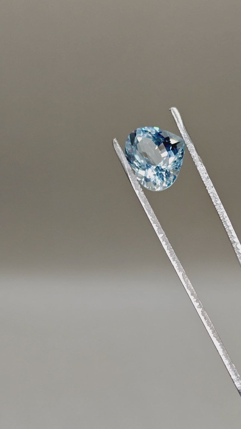 Natürlicher Aquamarin — 6,78 ct — Herzschliff