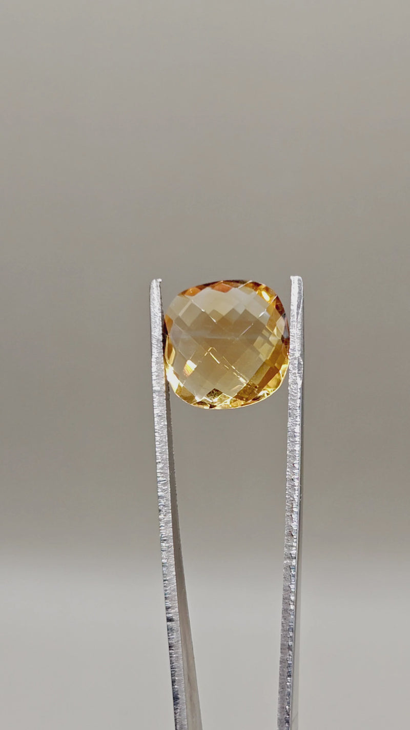 Citrine naturelle — 8,53 ct — Coussin