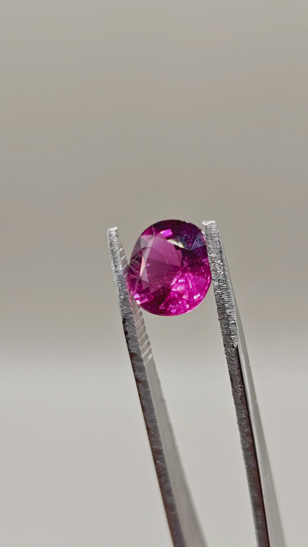 Natural Fuchsia Rose Rubellite Tourmaline 2.80 ct Cushion – video
