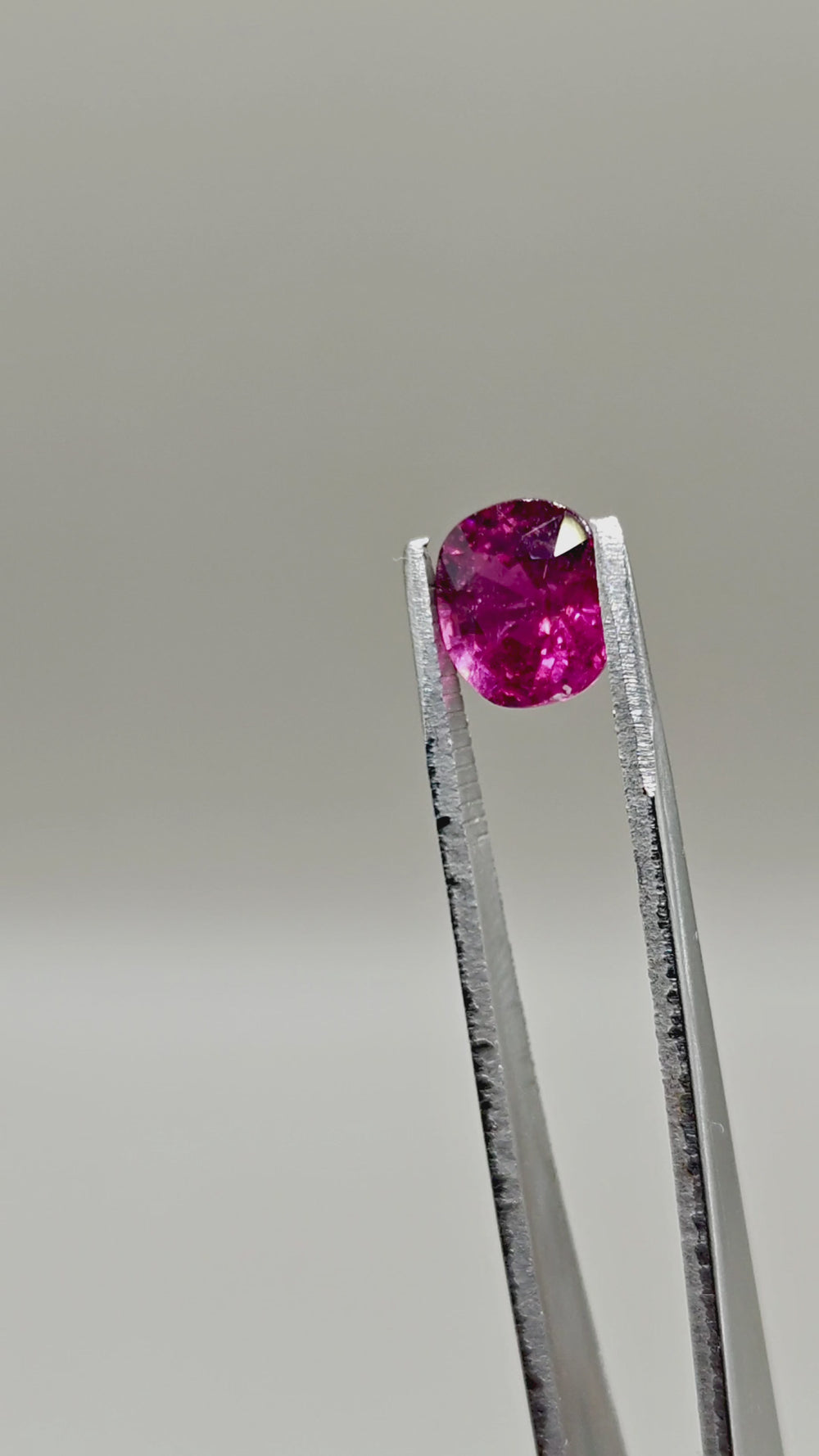 Natural Fuchsia Rose Rubellite Tourmaline 2.79 ct Cushion – video