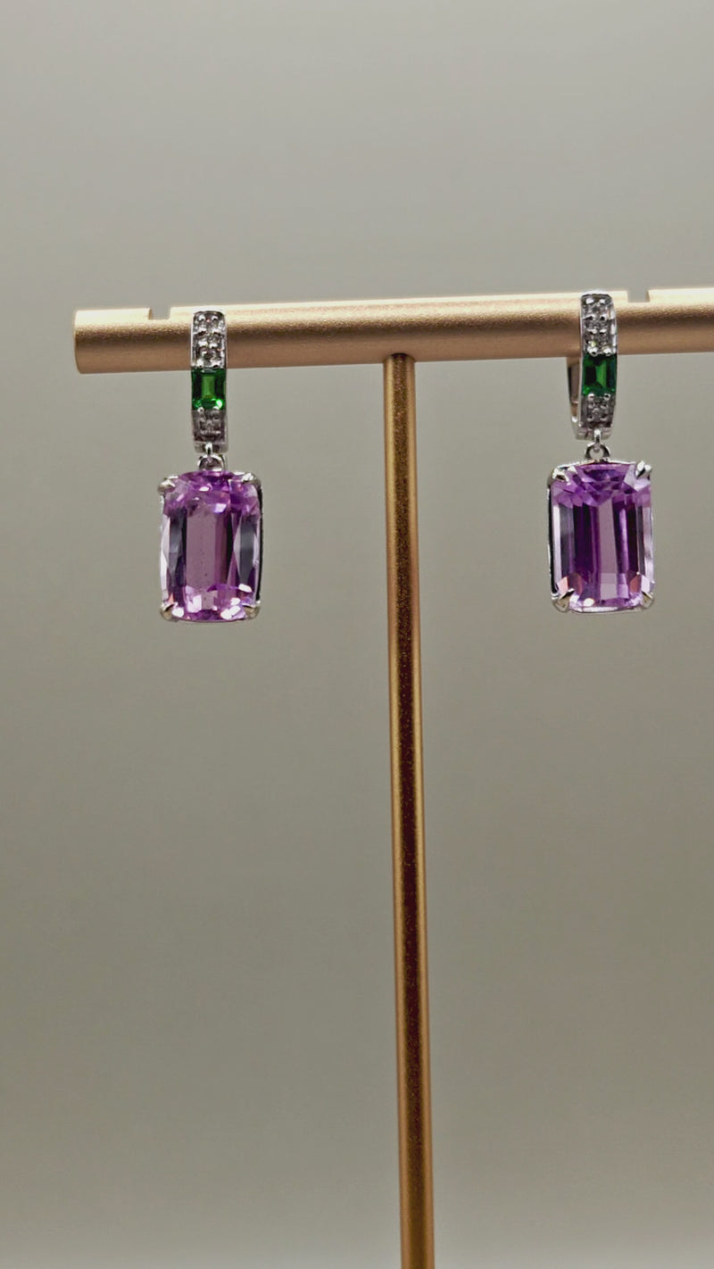 Elyra — Kunzite & Tsavorite Jewelry Set