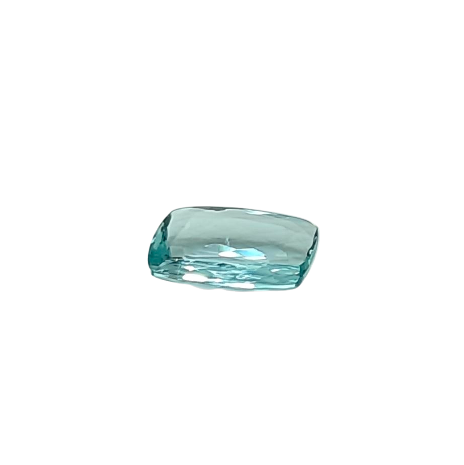 Aguamarina natural — 3,00 ct — Cojín