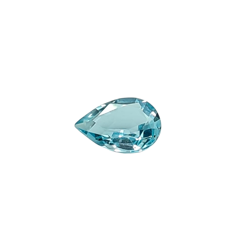 Natürlicher Aquamarin — 0,79 Karat — Tropfenschliff