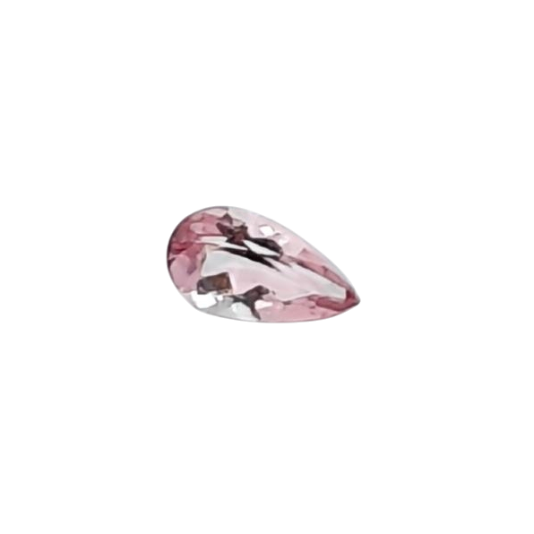 Naturligt Cherry Blossom Color-turmalinpar — 0,49 ct + 0,49 ct — Päronformad
