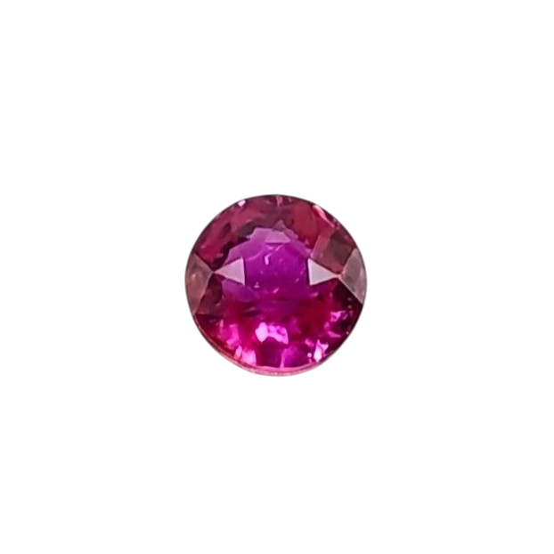 天然非加熱Hot Pinkサファイア — 0.55 ct — ラウンド