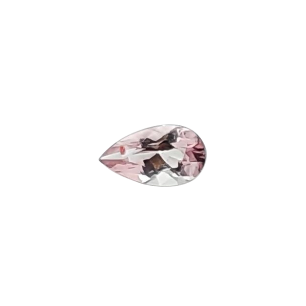 Naturligt Cherry Blossom Color-turmalinpar — 0,49 ct + 0,49 ct — Päronformad