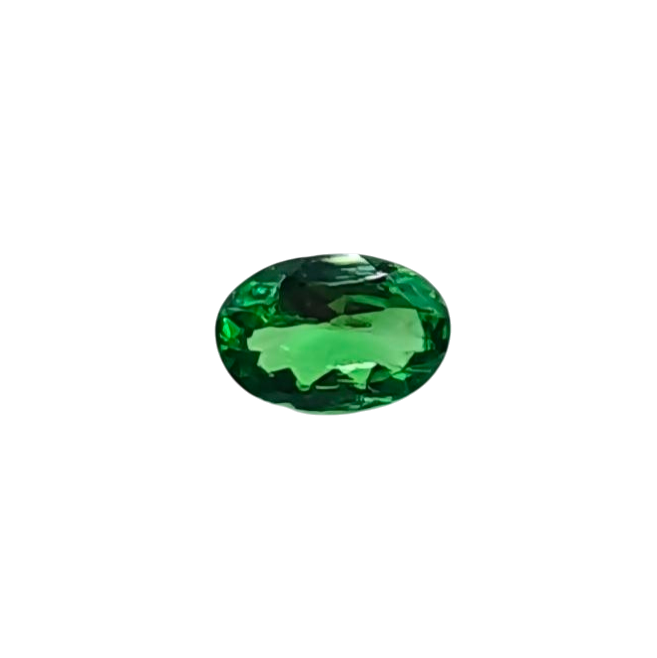 Tsavorite Kijani Green naturale — 0,49 ct — Ovale