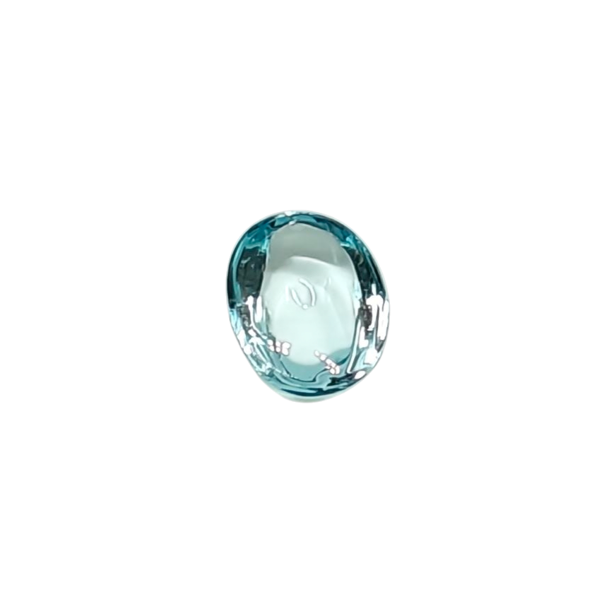 Aguamarina natural — 0,66 ct — Oval